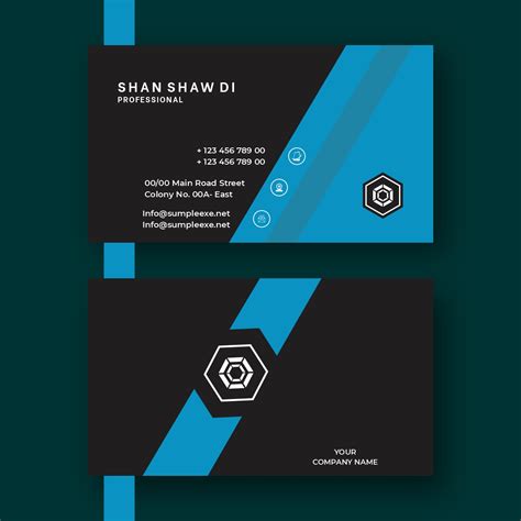 How do i open a. Download Abstract Black Business Card With Blue Shade Free Vector | CorelDraw Design (Download ...