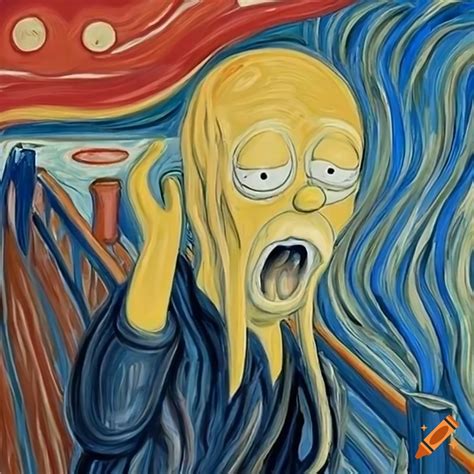 Homer Simpsons Version Of Munchs The Scream Painting