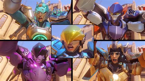 Overwatch All Pharah Skins With All Highlight Intros Youtube