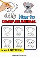 Animals Step By Step Drawing Instructions : Learn To Draw Animals