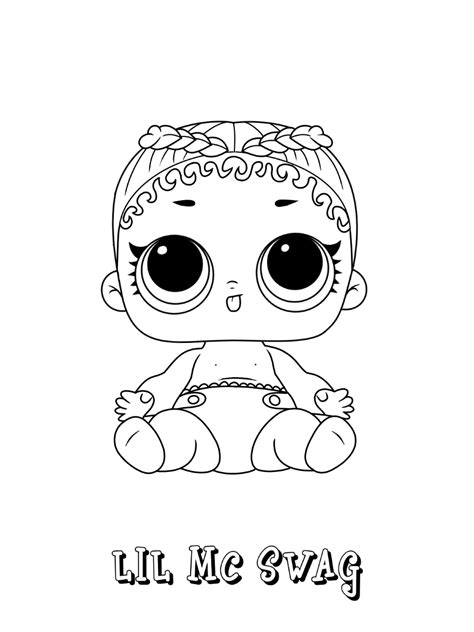 Mc Swag Lol Surprise Doll Coloring Page Coloring And Drawing