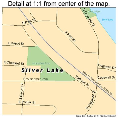 Silver Lake Wisconsin Street Map 5574025
