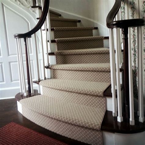 We Just Installed A Custom Runner On This Beautiful Curved Staircase In
