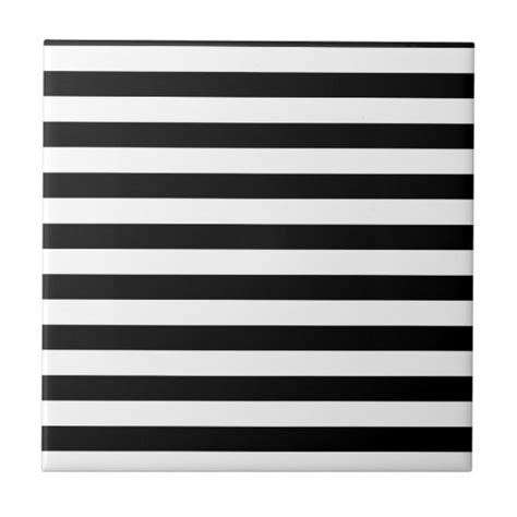 Black And White Stripe Striped Design Ceramic Tile Zazzle Com