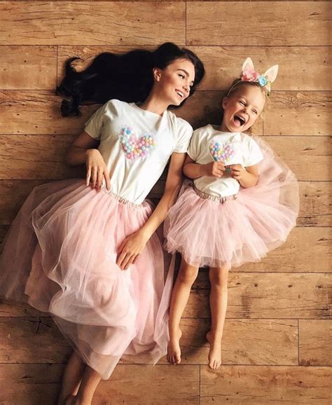 Pink Tulle Skirt Mother Daughter Matching Skirts Mommy And Me Tutu