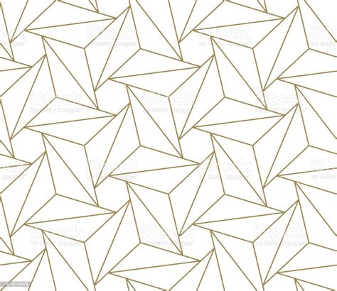 Modern Simple Geometric Vector Seamless Pattern With Gold