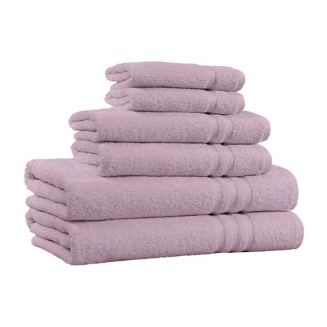 6 Piece Lavender Extra Soft 100 Egyptian Cotton Bath Towel Set 6pc