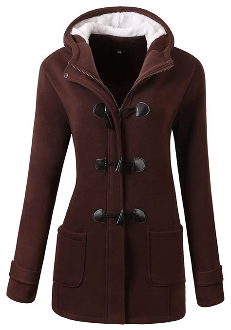 Vogrye Womens Winter Fashion Outdoor Warm Wool Blended Classic Pea Coat Jacket 7 Days Delivery
