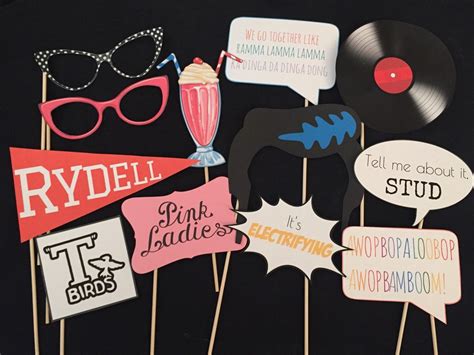 Grease Photo Booth Props By Igotmadprops On Etsy Grease Party Grease