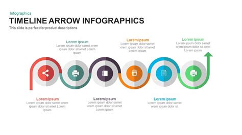 Infographic Arrow Timeline Powerpoint Template And Keynote Slide With