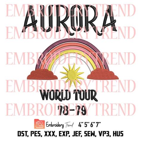 Aurora World Tour Embroidery Aurora World Tour Band Embroidery Daisy