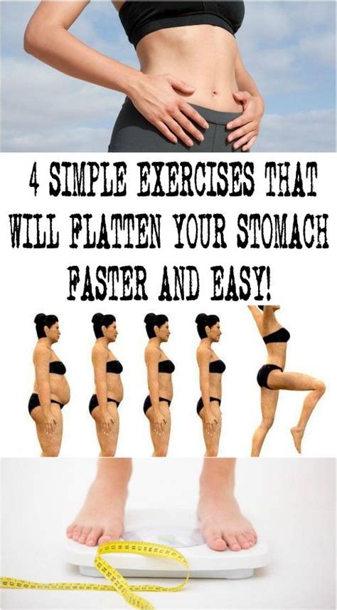 4 Simple Exercises That Will Flatten Your Stomach Faster And Easy Easy Workouts How To