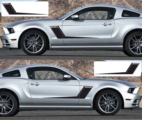 2x Ford Mustang Side Roush Vinyl Decals Graphics Rally Stripe Kit