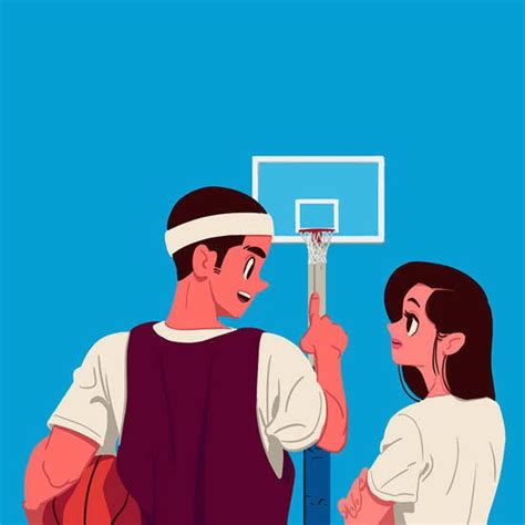 Kim Jungyoun Couple Illustration Basketball Artwork Illustration