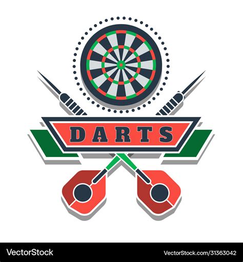 Darts Tournament Or Club Logo Royalty Free Vector Image