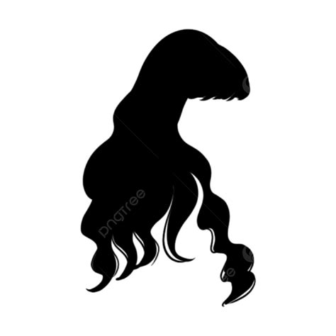 Woman Long Hair Silhouette Transparent Background Womens Hairstyle