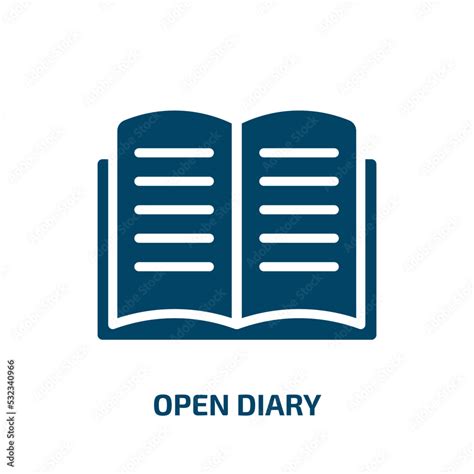 Vektorová Grafika „open Diary Icon From User Interface Collection