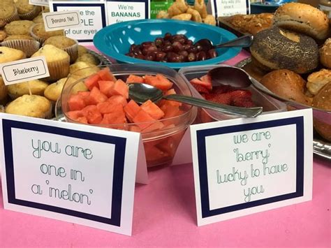 Teacher Appreciation Breakfast Fruit Signs Teacher Appreciation