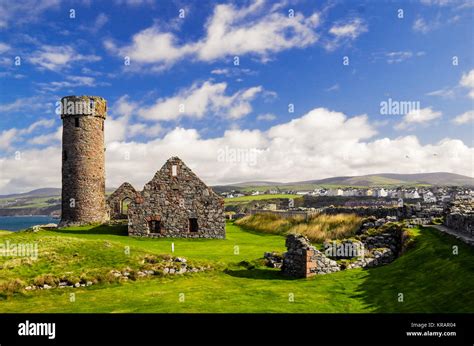 Peel Castle Constructed By Vikings In Peel City In The Isle Of Man