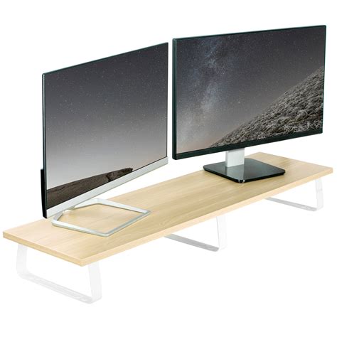 Vivo 39 Desktop Stand Tv Dual Monitor Riser And Desk Tabletop Organizer