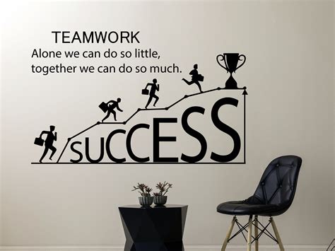 Teamwork Wall Decal For Office Success Wall Art Office Decor Etsy