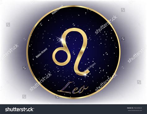 Gold Leo Zodiac Constellations Sign On Stock Vector Royalty Free