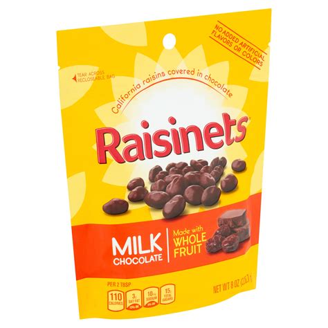 Raisinets Milk Chocolate Covered Raisins Reclosable Bag 8 Oz
