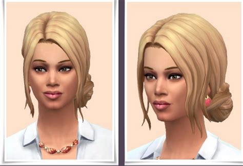 Sims 4 Hairs Birksches Sims Blog Teased Side Bun Hair