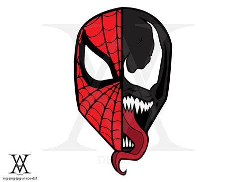 Spiderman Venom Logo Clipart Vector. INSTANT DOWNLOAD | Etsy in 2022