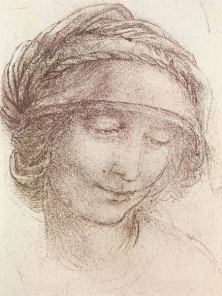 Leonardo Da Vinci Head Of A Woman C By Vinci Leonardo Da