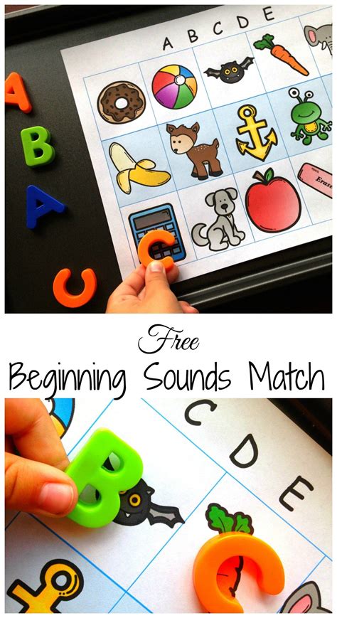 Easy And Free Beginning Letter Sound Match Letter Sound Activities