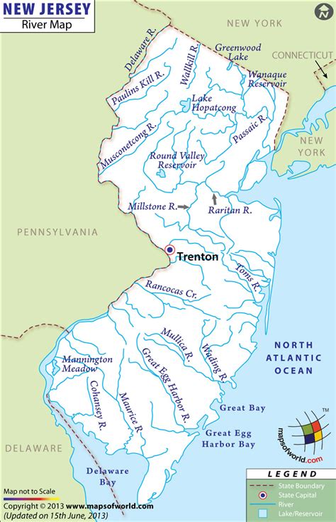 New Jersey Rivers Map Rivers In New Jersey New Jersey Map River