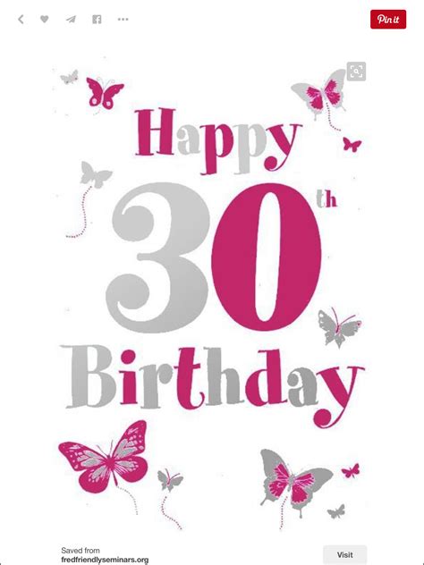 Pin By Paulette Adamski On Birthday Wishes Happy 30th Birthday 30th