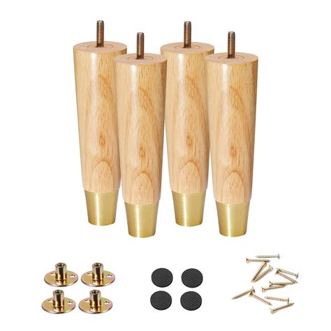 Wood Furniture Legs 8 Inch Couch Legs Sofa Legs Set Of 4 For