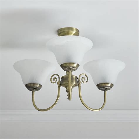 Here at dunelm we believe that having the right lamp shade adds a touch of elegance and can completely transform your home. Wilko York 3 Arm Antique Brass Effect Ceiling Light with ...