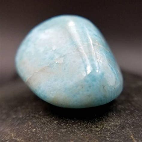 Larimar Tumbled Stone Authentic Blue Pectolite Crystal Etsy Tumbled
