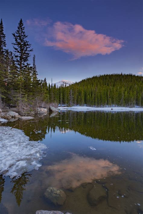 Bear Lake Sunset Rocky Mountain National Park Rocky Mountain