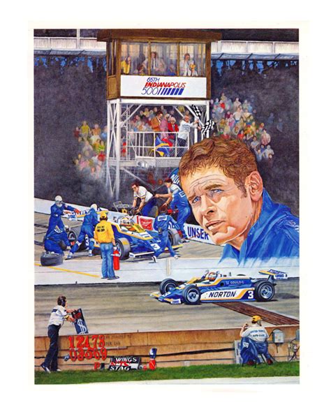 1981 Bobby Unser Indy 500 Ron Burton Indycar Print Racing Hall Of