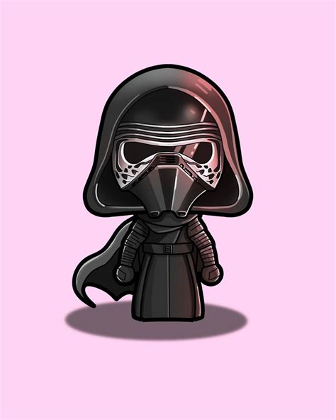 Kylo Ren Art Dark Side Star Wars Chibi Png Digital Etsy