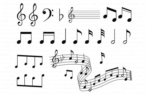 Musical Notes Svg For Silhouette Cameo And Cricut Music Etsy