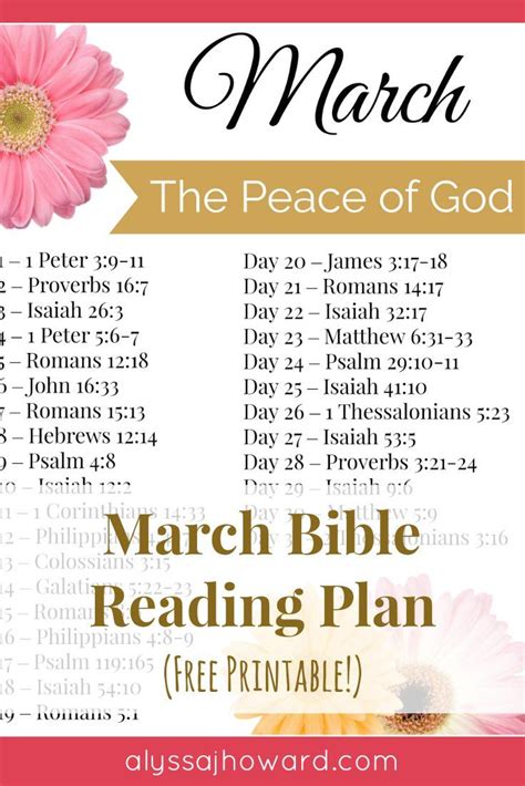 March Bible Reading Plan Scripture Writing Plans Bible Bible