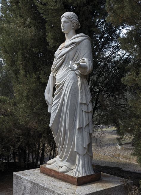 A Monumental Roman Marble Draped Female Figure Circa 2nd Century Ad