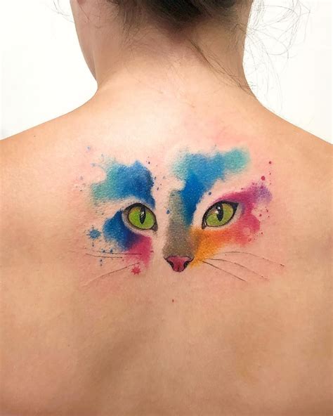 √ Watercolor Cat Tattoos