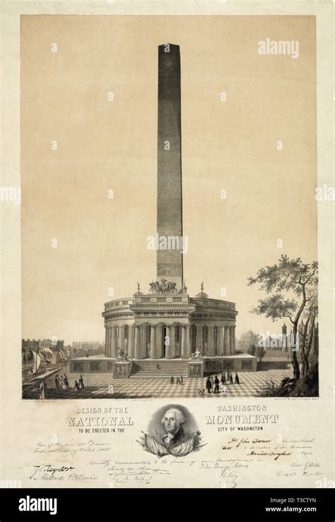 Design Of The Washington National Monument To Be Erected In The City Of
