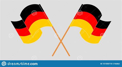Crossed And Waving Flags Of Germany Stock Vector - Illustration of diplomacy, patriotic: 151550716