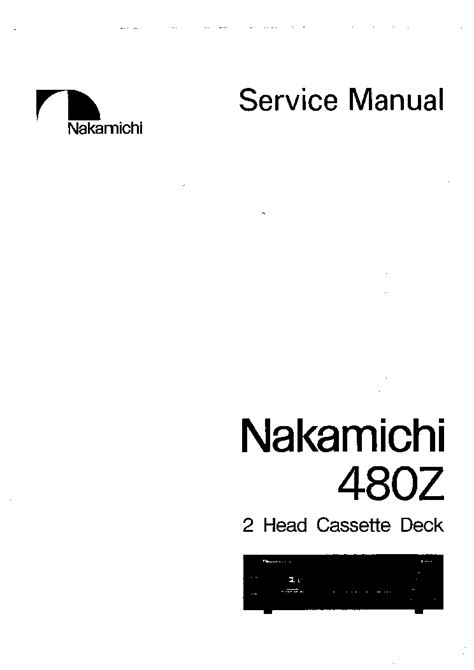 Nakamichi 480z Sm Service Manual Download Schematics Eeprom Repair