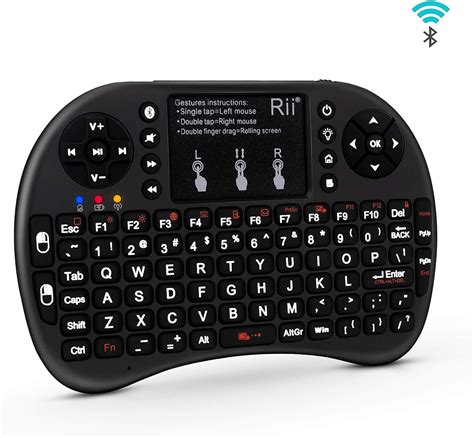 Rii I8 Bt Mini Wireless Bluetooth Backlight Touchpad Keyboard With