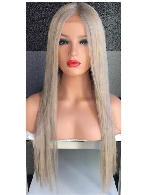Platinum Blonde Human Hair Wig Edw2061