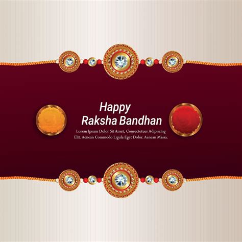 Rakhi Card Design For Happy Raksha Bandhan Celebration 2314117 Vector