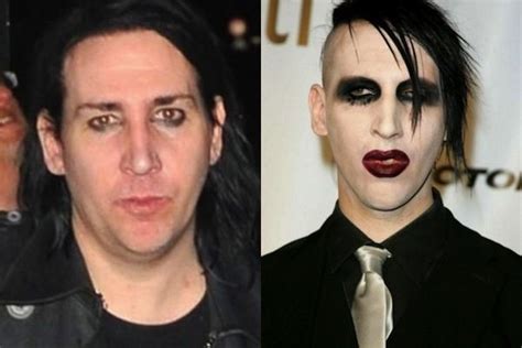 He made a name in the industry not just for his songs, but for his ridiculous others are a fan of the look and would even follow his style. marilyn manson without makeup. I saw this "guy" last night ...